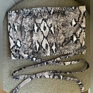 strapless strappy top